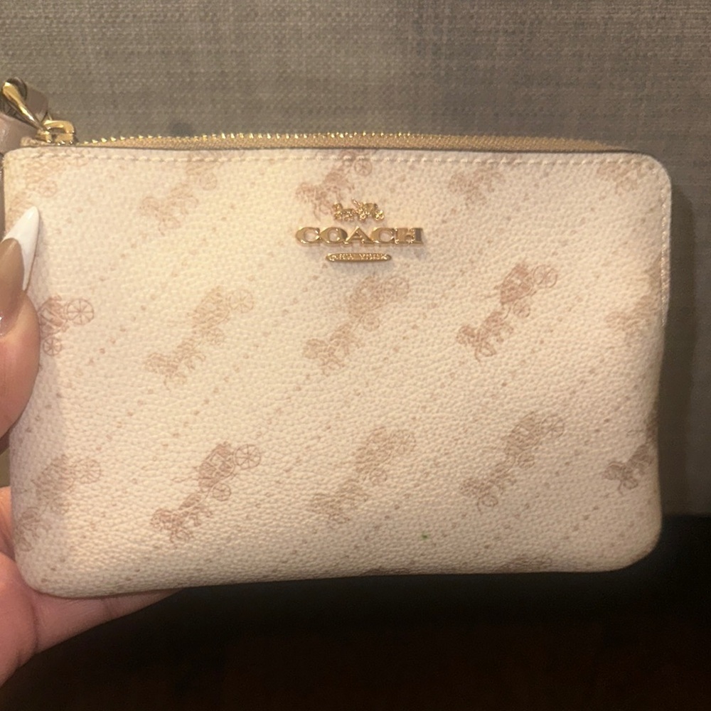 Coach Cream Wristlet